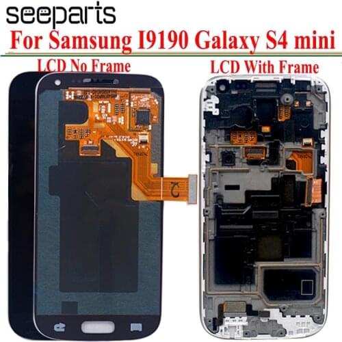 Tested Super AMOLED Display For Samsung Galaxy S4 Mini i9190 i9192 i9195 S4 mini LCD Replacement Touch Screen Digitizer Assembly