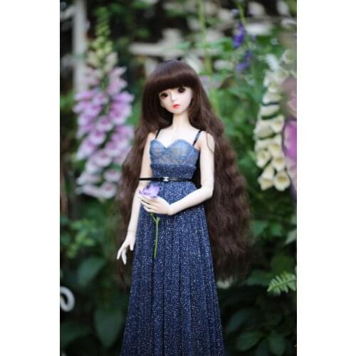 1/6 1/4 1/3 scale BJD clothes blue Nightdress Princess dress with Belt for BJD/SD YOSD MSD SD13 big girl doll accessories C0659