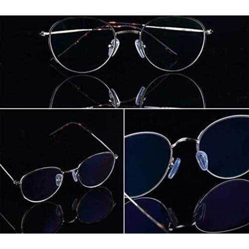 10 Pairs Push-in Eyeglass Nose Pads Soft Silicone Anti-Slip Air Chamber Eyeglasses Sunglasses Nose Pads Repair Tools Kit F42F