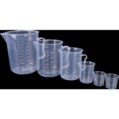 20ml / 30ml /50ml /300ml /500ml/1000ml Clear Plastic Graduated Measuring Cup For Baking Beaker Liquid Measure JugCup Container