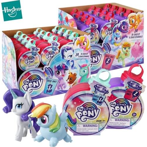 24pcs Hasbro My Little Pony Magic Potion Blind Bag Water Reveal Anime Figure Blind Box Kids Toy for Girls Accessories Ring Gift