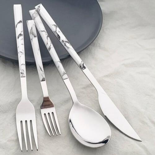 4Pcs Stainless Steel Dinnerware Mirror Cutlery Set Wooden Handle Kitchen Tableware Western Food Knife Fork Spoon Silverware Set