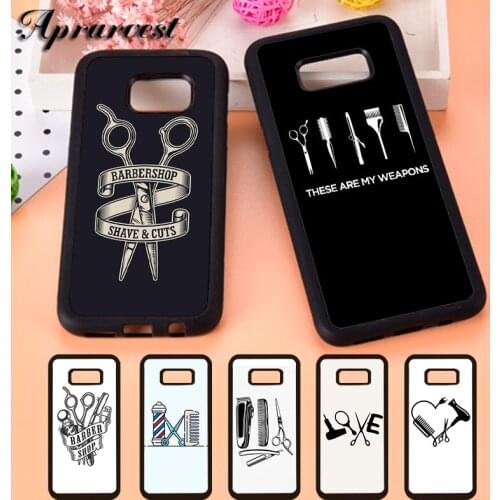 Aprarvest Barber Shop Hair Stylist Rubber Phone Case Cover For Samsung S5 S6 S7 edge S8 S9 Plus S10 lite S10E Note 5 8 9 10 plus