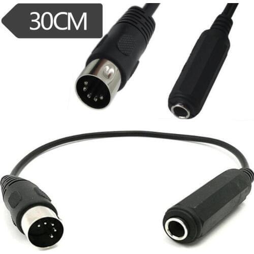 LBSC 6.35MM audio plug to MIDI 5 PIN DIN adapter cable -0.3M
