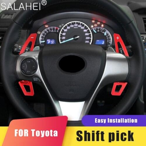 Car Steering Wheel Shift Paddle For Toyota RAV4 Camry 18 Mark X Corolla Zelas Aluminum Auto Gear Shift Extension Paddles Style