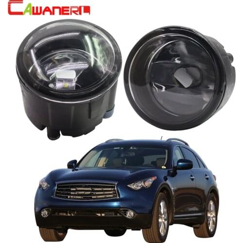 Cawanerl For 2006-2014 Infiniti QX QX50 QX56 QX70 Car Fog Light Lampshade + H11 LED / Halogen Bulb DRL 12V Accessories