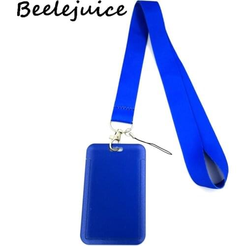 Pure Dark Bule Color Neck Strap Lanyards ID badge card holder keychain Mobile Phone Strap Gift Ribbon webbing necklace Gifts