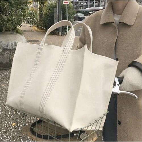 Women Handbags INS Brand Designer Canvas Casual Beach Tote Bags for Women Large Capacity Travel Top Handle Bags