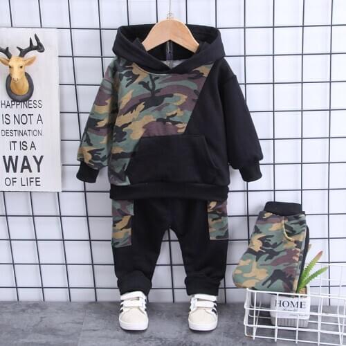 Children Clothing Boys Sport Suit Autumn Spring Boys Clothes Kids Costume Outfit Toddler Boy camouflage Clothing Sets 1-5 Years