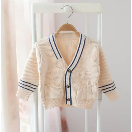 Children Sweaters Baby Boys Knit Cardigan Jacket Spring Autumn Kids Outerwear BC768
