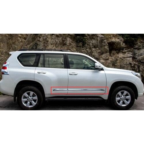 For Toyota LC Prado FJ150 2010-2018 Chrome Side Door Body Molding Cover Trim 4pc