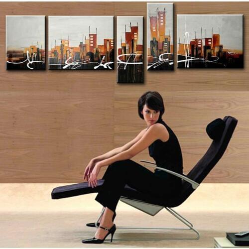 Oil paintings on canvas York City Picture Canvas Painting 100% Handpainted American Style Modern Abstract Home decoration 168004