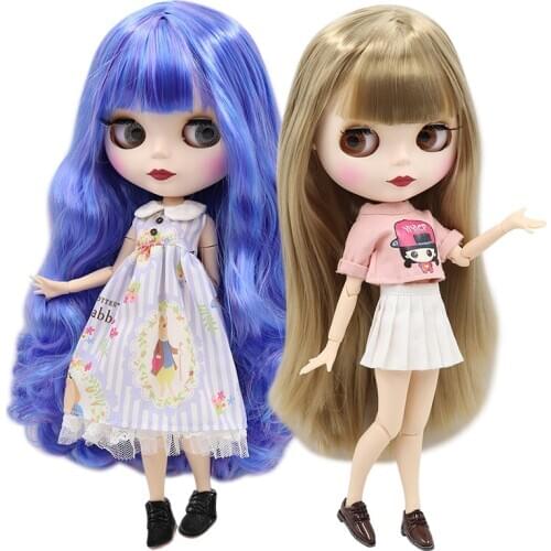 ICY DBS Blyth Doll 1/6 toy 30cm bjd joint body matte face white skin girls doll random eyes colors