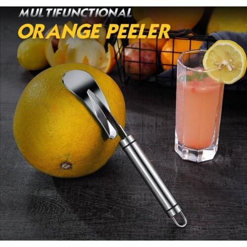 Multifunctional Orange Peeler Lemon Fruit Slicer Stainless Steel Quick Peeling Tool Kitchen Accessories