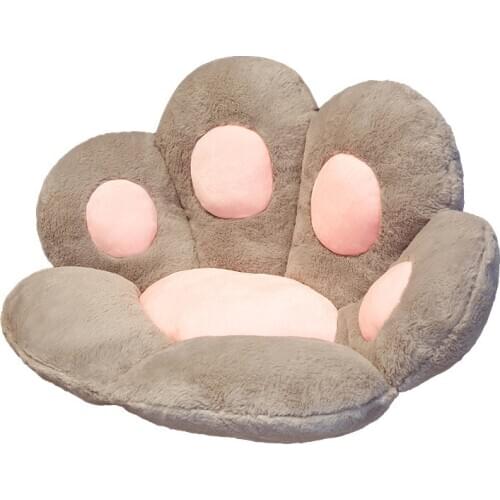 Set Cats Claw Back Cushion+Cats Tail Seat Cushion Kids Gift Plush Toy Home Chair Seat Cushion Sofa Throw Pillow Nap Pillow