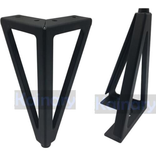 Matte black cabinet legs, metal furniture foot hardware, bed foot accessories 15.5cm