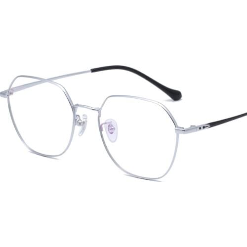 Viodream Unisex Polygon Pure Titanium Myopia Glasses Frame Fashion Optical Glasses Frame Oculos De Grau Eyeglasses Eye Frames