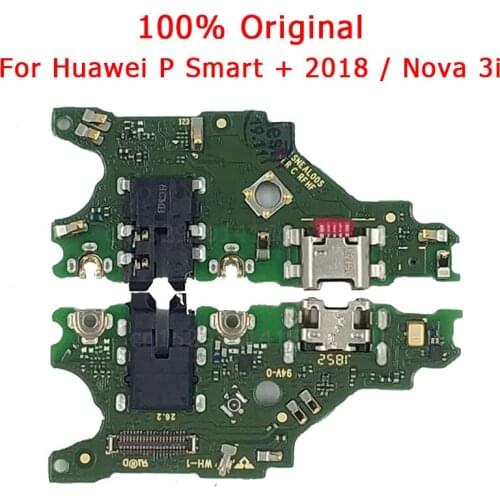 Original Charger Board For Huawei P Smart Plus USB Charging Port on Nova 3i PCB Dork Connector Flex Cable Microphone Spare Parts