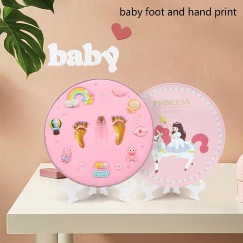 Baby Gift Baby Footprint Air Drying Soft Clay Baby Items Babies Hand Foot Imprint Kit Diy Casting Toys Print Pad Baby Souvenirs