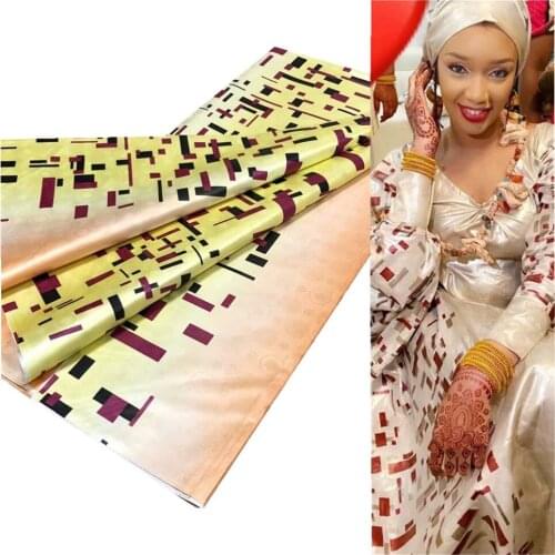 SJ Lace 2021 New Arrival African Perfume Bazin Riche Embroidery French Tulle Lace Nigeria Basin Brocade Fabric Dress x5-26