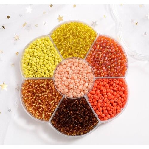 Mixed Orange Series Czech Glass Seedbeads 3mm 3600Pcs Charm Small Jewelry Crystal Beads For DIY Bracelet Necklace Jewelry Making