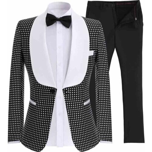 Newest Groomsmen Royal Blue/Navy Blue/Black Groom Tuxedos Shawl White Lapel Men Suits Wedding Best Man ( Jacket+Pants+Tie ) C776