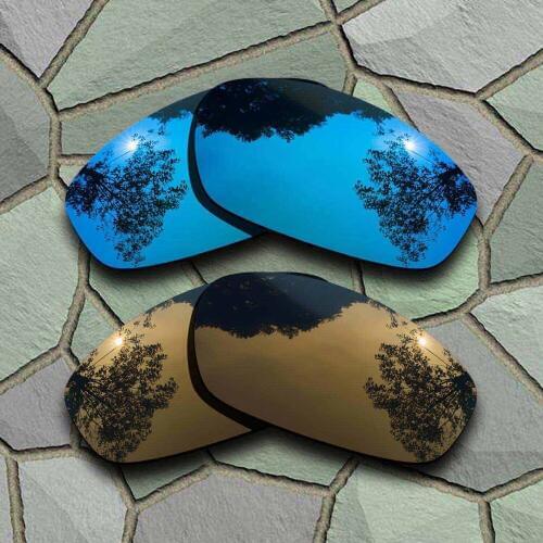 Sky Blue&Bronze Copper Sunglasses Polarized Replacement Lenses for Oakley Blender