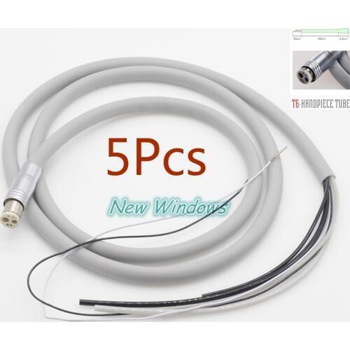 Dental 5Pcs Silicone 6 holes Tubing Tube Hose for High Speed Fiber Optic Handpiece