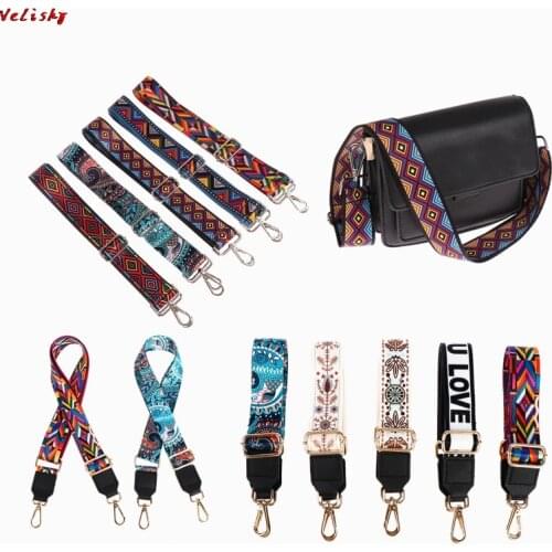 Bag Parts Accessories Strap Bags Fabric Chain Wide Backpack Black Handle Crossbody Canvas Replacement Shoulder Bag Strap