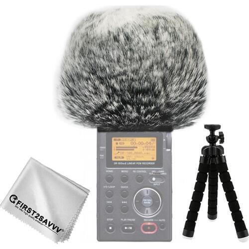 Outdoor Portable Digital Recorders Furry Microphone Mic Windscreen Wind Muff for Tascam DR100 DR100 MK III MK3 DR100 MK II MK2