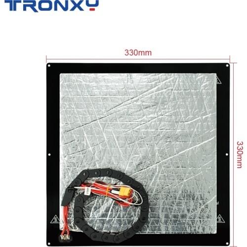 Tronxy 3D Printer Parts Accessories Heat bed kit 220*220mm/255*255mm/330*330mm Standard Aluminum Plate Hotbed Belt Line