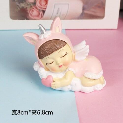 1pc Angel Unicorn Princess Baby Decoration Lollipop Happy Birthday Cake Topper Kid Wedding Party Supplies Pink Love Gifts