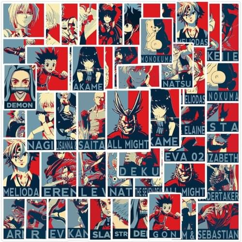 10/30/50PCS Mix Anime Demon Slayer My Hero Academia Stickers DIY Travel Luggage Guitar Laptop Graffiti Waterproof Stickers Toys