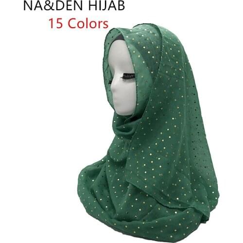 10pcs/lot Islamic bandana Ladies wraps Solid plain shalws Long head muffler Women popular scarves Hot rhinestone Muslim hijab
