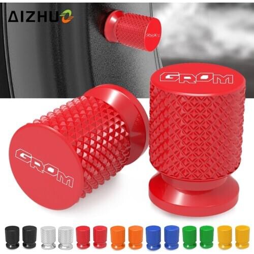 Motorcycle CNC MSX 125 Accessories Tire Valve Wheel Tyre Valve Air Port Cover Cap FOR HONDA GROM MSX125 2014-2017 GROM LOGO