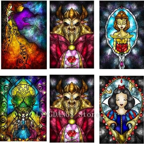 5D DIY Full Drill Diamond Painting Disney Characters Series Cartoon Girl Diamond Embroidery Mosaic Cross Stitch Home Decor Gift