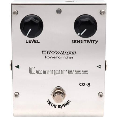 Biyang ToneFancier CO-8 Compress Electric Guitar Effect Analog Compressor Pedal True Bypass With gold pedal Connector