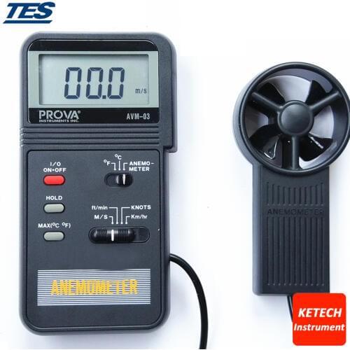 AVM03 Digital Anemometer Air Wind Flow Meter 0.0 - 45.0 m/s