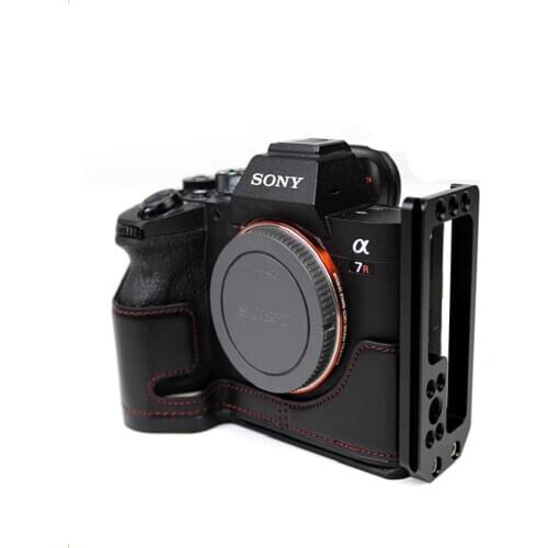 PU Leather Camera case For Sony A7R4 A7R IV A7R Mark IV Half Body Protective Body Cover Case Skin Camera Bag