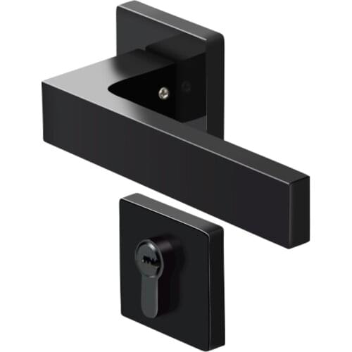 Door lock Black indoor bedroom simple modern silent room door lock lock hand lock