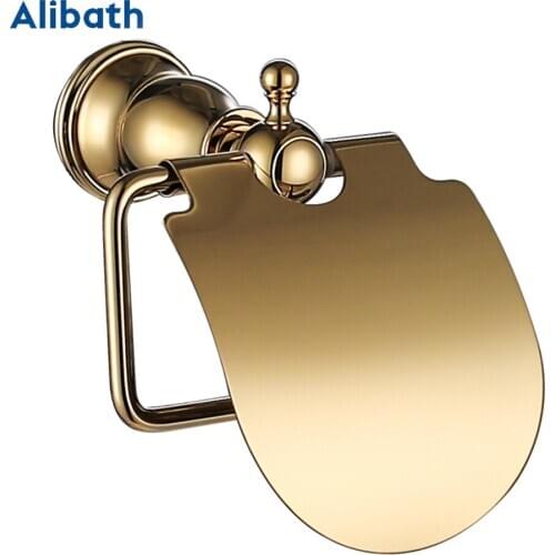 Bathroom toilet paper holder Solid Brass Tissue Holder Paper Towel wc paper holder Rose Gold Toilet Paper Holder