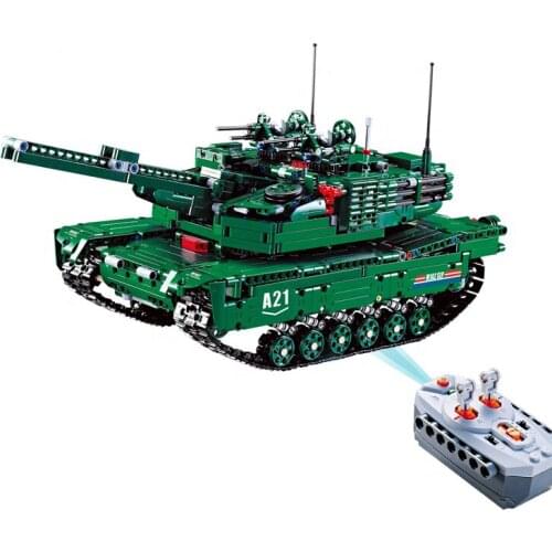 Childrens puzzle block toys 2.4Ghz 1498 pcs 1:20 simulation cool models rc blocks toys tank for puzzle