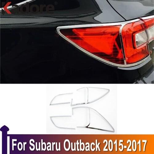 Fit For Subaru Outback 2015 2016 2017 ABS Chrome Rear Back Light Lamp Cover Trim Tail Light Sticker Frame Car-Covers