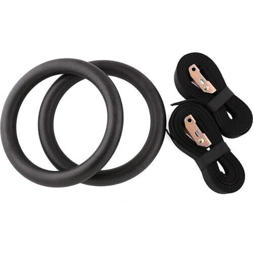 Fitness Gymnastic Rings Cross Fit ABS Fitness Rings Home Buckles Strength Pull Equipment Training Fitness Workout With Up S T1Q4
