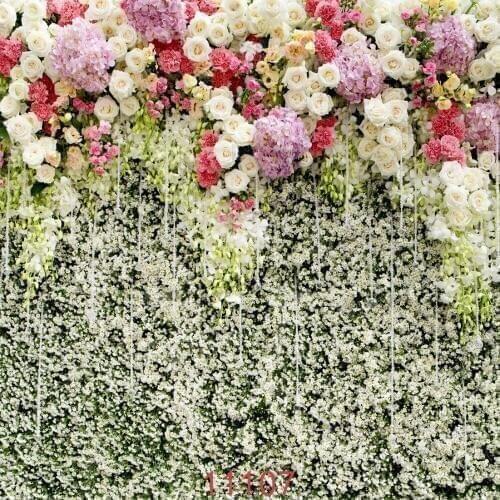 Flowers Wall Photography Backdrops for Photo Studio Portrait Children Wedding Photo Shoot Vinyl Cloth Printed 3D Background