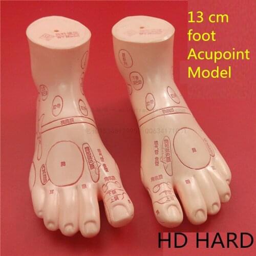 HD medical hard 13cm Foot acupuncture model set foot acupuncture needle acupoint model teach foot acupuncture point model 2 pcs