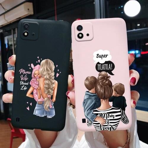Super Mom Baby Fashion Girls Shockproof Case For Realme C20 RealmeC20 C 20 RMX3063 C11 2021 Cases Bumper Phone Back Cover Fundas