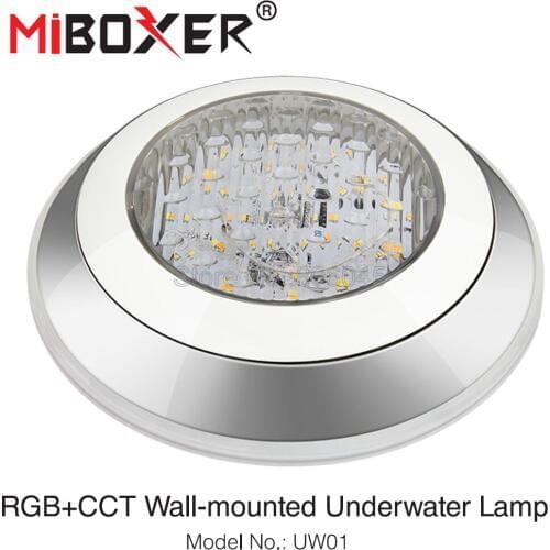 Miboxer 15W RGB+CCT Wall-mounted LED Underwater Lamp UW01 Smart Android & iOS APP Control 12V AC / DC12-24V DC Pond Light