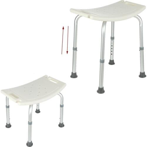 Non-slip Bath Chair Elderly 7 Gears Height Adjustable Elderly Bath Tub Shower Chair Bench Stool Seat Safe Bathroom Chairs Stools