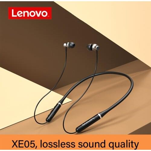 Lenovo XE05 Neckband earphones Original Sport headphones Bass True Wireless With Mic Earbuds Waterproof Earphone bluetooth hifi